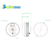 Antenne de brouilleur GNSS haute puissance Skylinkgnss Modèle TTDH-KCP130B-01 Connectivité N-K Matériau ABS Polarisation circulaire droite
