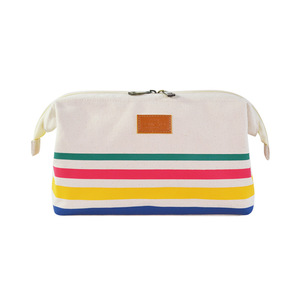 Personalizado <span class=keywords><strong>de</strong></span> cremallera rayas barato uso diario en blanco imprimible gran lona <span class=keywords><strong>de</strong></span> algodón <span class=keywords><strong>bolsa</strong></span> <span class=keywords><strong>de</strong></span> maquillaje - Product Image 1