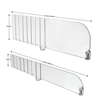 Diviseurs d'étagère en PVC transparent personnalisés en forme de L diviseur de marchandises de supermarché pour les magasins de détail
