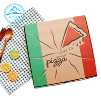 Vente en gros de carton kraft ondulé impression couleur boîte à pizza jetable de qualité alimentaire 8 "10" 12 "14" 16 "18" 20 "Vente en gros
