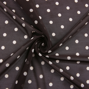 Tissu en maille tricotée chaîne <span class=keywords><strong>YVES</strong></span> à petits pois imprimés, 95 % polyester, 5 % élasthanne, 105 g/m², 160 cm, pour robes et pantalons d'été - Product Image 3