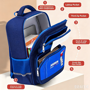Custom Logo Kids <b>Backpack</b>, Waterproof Storage Kindergarten <b>Children</b> Student <b>Backpack</b> - Product Image 5