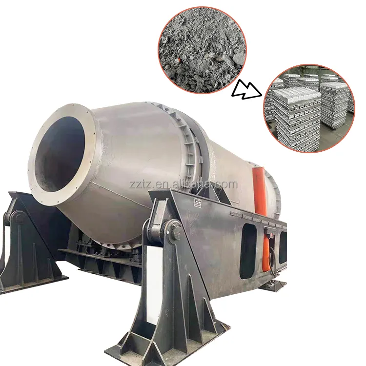 Four de fusion rotatif efficace de 3 tonnes à mazout disponible pour la fusion de l'aluminium et d'autres métaux non ferreux tianze
