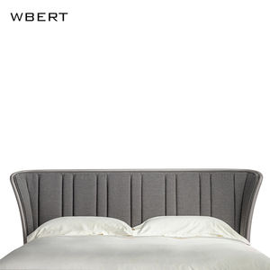 WBERT italiano mínimo cuero respaldo pequeña familia lujo tela cama doble alta personalización moderno Metal hogar Hotel uso - Product Image 3