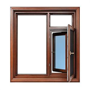 <span class=keywords><strong>Fenêtre</strong></span> à <span class=keywords><strong>battant</strong></span> moderne en bois recouvert d'aluminium avec isolation thermique, fonction <span class=keywords><strong>oscillo</strong></span>-battante, double vitrage pour chambre et usage extérieur - Product Image 1