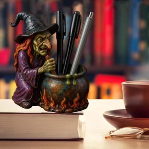 Portalápices con forma de caldero de bruja, figurita de resina, organizador de escritorio, decoración de oficina, regalo - Product Image 2