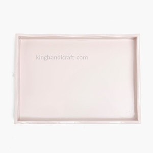 Plateau de service rectangulaire en bois laqué décoratif écologique de taille personnalisée, fait à la main, pour la nourriture, le thé, le café, vente en gros - Product Image 1