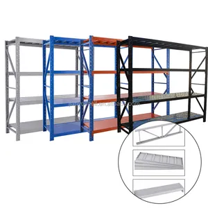 Popular light duty industrial warehouse shelving multi layers racking shelf wholesale price garage Widespan rack