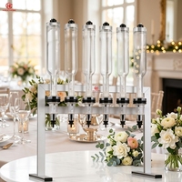 Ensemble de distributeurs de parfum de table minimalistes en argent avec bouteilles de 375 ml, présentoir de bar à parfums pour mariages et magasins de détail
