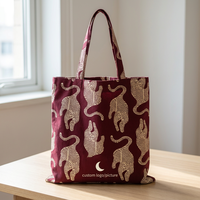 Sac fourre-tout en toile durable à imprimé léopard, lavable et résistant, pour l'école, le travail quotidien, personnalisable ODM/OEM