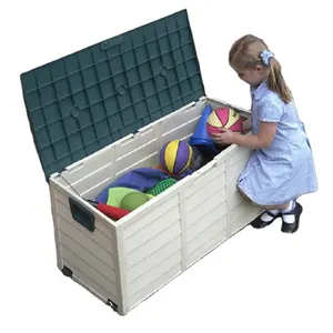 Outdoor Garden Plastic Weatherproof Lockable Storage Box Large Deck Box