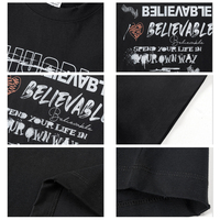 Camiseta de Hombre al por Mayor, Último Estilo, Casual, Moderna, de Marca, Holgada, con Impresión de Letras Personalizadas y Logotipo, de Tela Gruesa