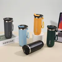 Mug à café isotherme en acier inoxydable à double paroi TY RTS Stock 500 ml avec affichage de la température, écologique, portable, couvercle coulissant