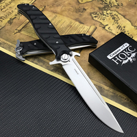 Couteau de poche pliant russe HOKC D2 en acier pour la chasse, le camping, la survie en plein air, avec manche en G10