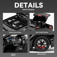 Aleación de sonido y función de luz niños juguete tirar hacia atrás diseño juego de niños Challenger cargador SRT aleación Diecast modelo de coche