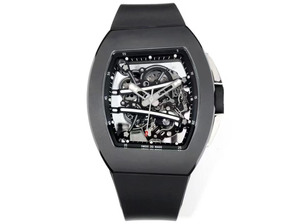 Reloj deportivo para hombre con textura extraordinaria, cerámica negra 6101, tourbillon esqueletizado, resistente al agua y a los arañazos. - Product Image 2