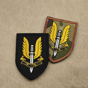 SAS AIR SERVICE REGIMENT 2D PVC Clothing Round Sward With WING DARES WINS <strong>UK</strong> Tactical Backpack DIY Durable PVC Labels - Product Image 3