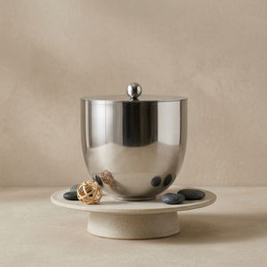 Cubo de Hielo de Acero Inoxidable Benchmark con Tapa, Acabado Brillante Minimalista, Diseño Aislado y Duradero para el Hogar, Bares, Fiestas y Regalos - Product Image 1