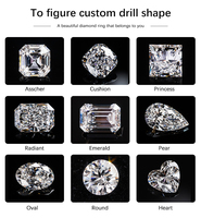 Diamant de laboratoire CVD Redleaf, taille princesse, bleu intense fantaisie, VS1, certifié IGI, 2,65-4,03 carats