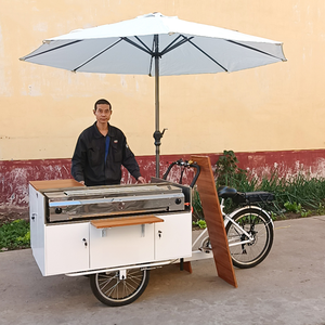 עגלת מזון אופניים חשמליים למפעלי חטיפים ומפעלי עיבוד ירקות כולל דוכן נקניקיות - Product Image 3