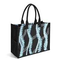 Sac de week-end de haute qualité avec fermeture à bouton, grande capacité de rangement, sac fourre-tout, imprimé hawaïen Puakenikeni Lei, sac de shopping en lin
