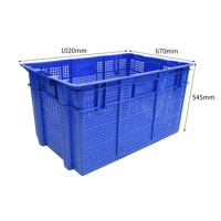 Caisses de déménagement en plastique HDPE à mailles 1020*670*545, empilables, emboîtables, recyclables, pour le stockage domestique, l'entrepôt et le transport - Vente en gros
