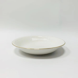 Assiettes en céramique de luxe écologiques avec un design unique en relief pâtes rondes en or pour chargeur assiette en gros pour restaurant à domicile - Product Image 2