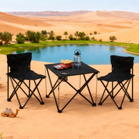 Ensemble de table pliante d'extérieur moderne et légère en acier au carbone, table de pique-nique, chaise de camping, utilisation au stade, durable en extérieur