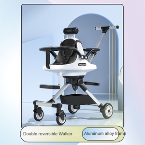 Carrito de Bebé Doble, Asiento Delantero/Trasero, Aleación de Aluminio Ligero, <span class=keywords><strong>Plegable</strong></span>, Portátil, para Dos Niños, 20 kg - Product Image 3