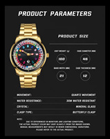 Montre à quartz Lucky 7 Seven FTTPON, Dieu des joueurs, nouvelle arrivée, design luxueux, étanche, en acier inoxydable, pour hommes, Reloj