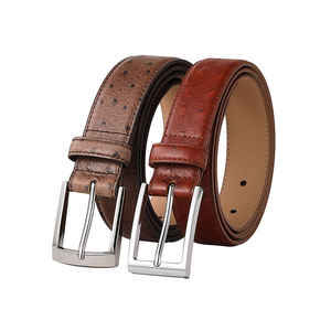 निः शुल्क डिजाइन उच्च गुणवत्ता वाले छिद्रित विंटेज pchable page pu चमड़े बेल्ट - Product Image 2