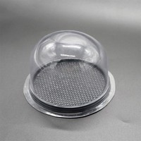 Récipient alimentaire à emporter en plastique personnalisé pour gâteau jetable Boîte d'emballage de gâteau ronde transparente avec couvercle en dôme