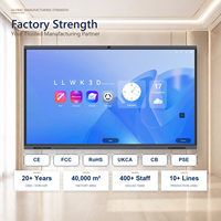 Papan Layar Sentuh Responsif Cepat 75 86 Inci RK3588 Android 15 16GB 256GB 4K Panel Datar Interaktif untuk Sekolah dan Kantor