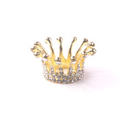 Support de brosse à ongles mini couronne TSZS en promotion avec strass, support d'outils pour stylo de nail art or et argent