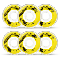 Roues de patins de hockey en ligne à double couche en PU professionnel personnalisé 68*24*26mm roues de patin en ligne en PU de haute qualité