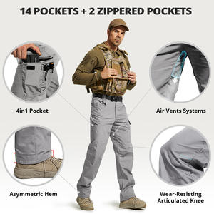 Водонепроницаемые утолщенные тактические брюки больших размеров, эластичные, для походов, охоты, работы, альпинизма, карго-брюки - Product Image 4