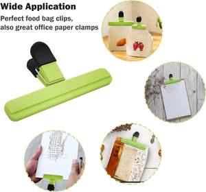 Pinces multifonctionnelles 12 colorées en plastique pour sacs de cuisine pour snacks Clips pour sacs de nourriture - Product Image 5