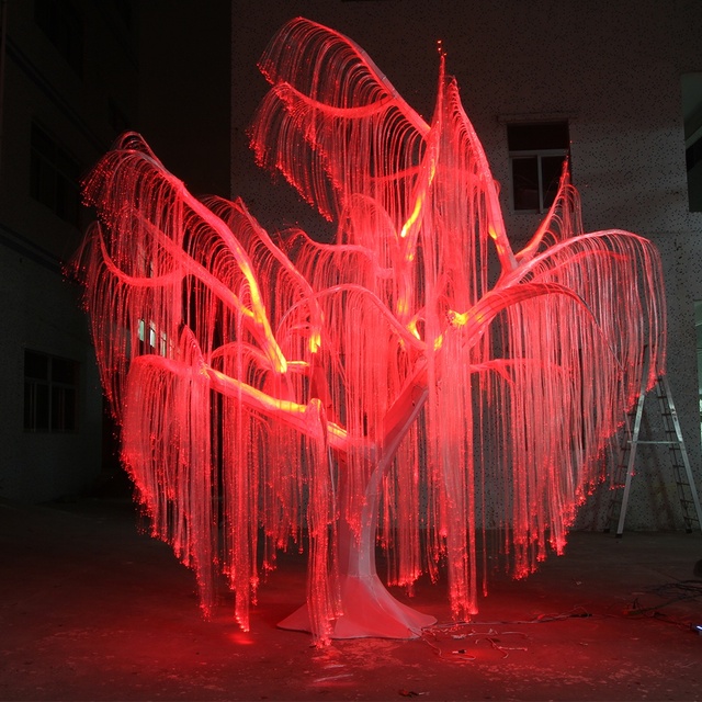 Outdoor High Quality Waterproof Light Tree Colorful Lights Tree for Decorations Fiber Optic Light Tree for Amusement Park