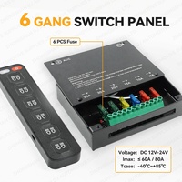 Panel de Interruptores Magnético de 6 Canales con Control Remoto Inalámbrico para Toyota Hilux Land Cruiser 4x4, Accesorios Todoterreno
