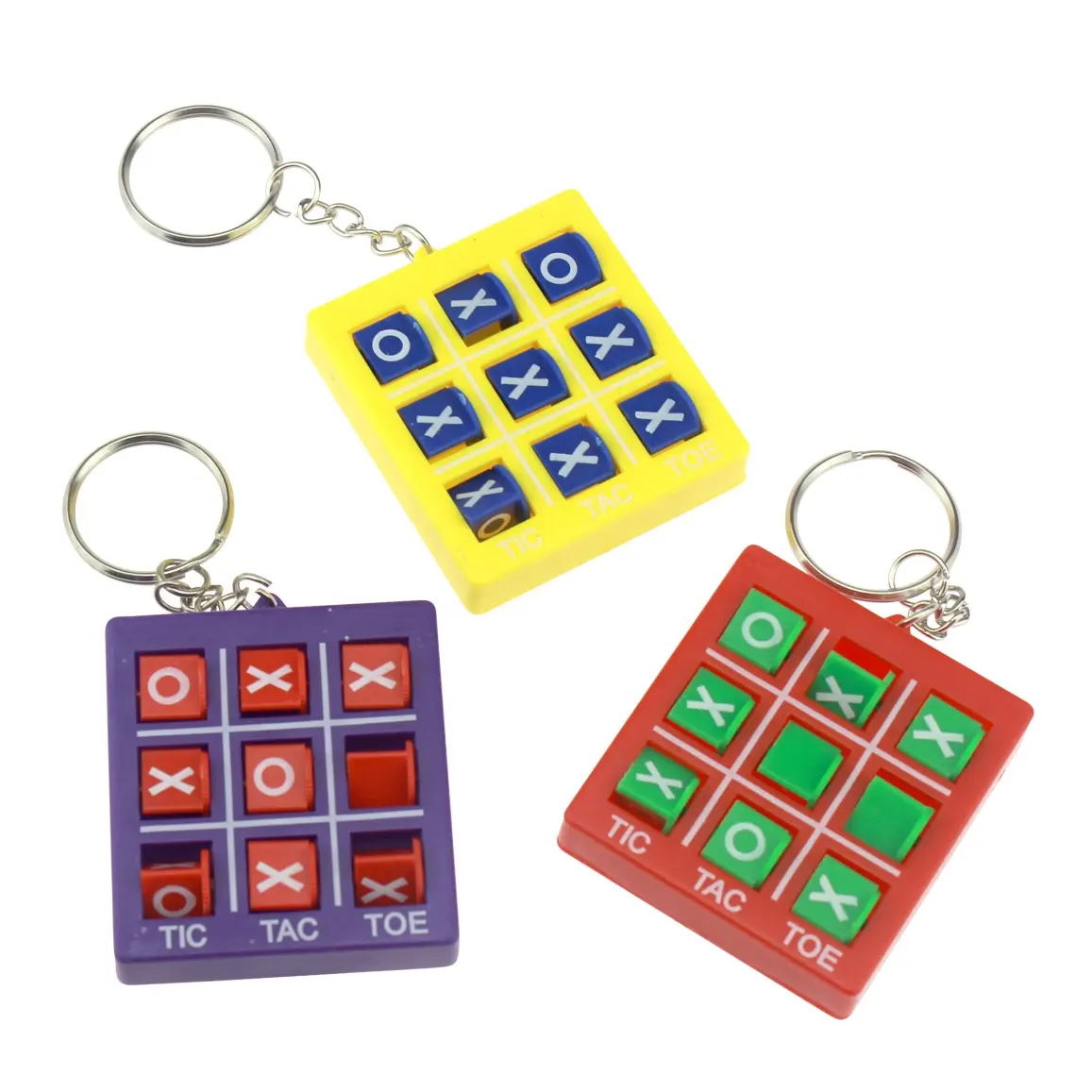 factory price wholesale small size party kids decoration tic-tac-toe keychain custom logo for kids