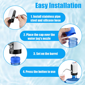 Distributeur d'eau portable, pompe électrique automatique rechargeable par USB, distributeur d'eau - Product Image 4