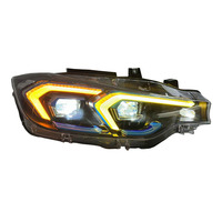 Accesorios para Auto SJC V2, Faro Delantero LED para BMW Serie 3 F30 13-18, Actualización a Estilo Láser, Doble Color Amarillo y Blanco