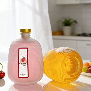 Bouteilles de liqueur en verre transparent givré personnalisées de 480 ml avec impression sérigraphique et <span class=keywords><strong>bouchon</strong></span> <span class=keywords><strong>pour</strong></span> vin de fruits, <span class=keywords><strong>cidre</strong></span>, gin, rhum, whisky - Product Image 4