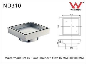Escurridor de suelo de latón para baño, escurridor de suelo de latón con marca de agua ND310 - Product Image 2