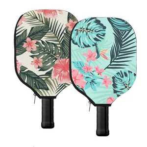 2024 Thiết Kế Mới Biểu Tượng Tùy Chỉnh Pickleball Mái Chèo Bìa Vợt Tay Áo Neoprene PU Da Dưa Bóng Mái Chèo Phụ Kiện Túi