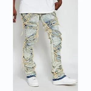 DiZNEW Nouveaux styles Pantalon <span class=keywords><strong>crayon</strong></span> imprimé High Street Jeans Denim Jeans Homme Mode Jeans en coton Spandex Pantalons pour hommes - Product Image 2