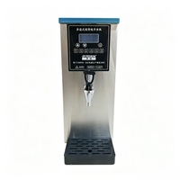 Chauffe-eau électrique commercial en acier inoxydable 35L, contrôle par micro-ordinateur, compatible 220V/110V, conception portable pour