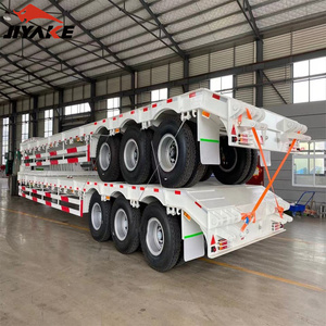 Nuevo 60-80T Capacidad 3/4/5 Axis Semi-Remolque Lowboy China Lowbed Usado Low Bed Truck para la venta Puede cargar autos - Product Image 4