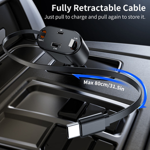 Mới Bán Buôn New <span class=keywords><strong>4</strong></span> Trong 1 Có Thể Thu Vào 60W Nhanh Chóng Car Charger <span class=keywords><strong>Adapter</strong></span> Cáp Với Đầy Sao Ánh Sáng USB-C Cho <span class=keywords><strong>Iphone</strong></span> Cho Android - Product Image 3