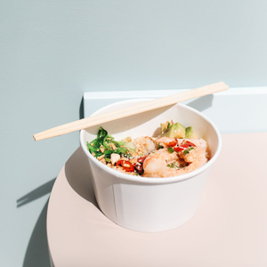 White Kraft <b>Paper</b> <b>Bowls</b> <b>Paper</b> Salad <b>Bowl</b> Takeaway Food Packaging <b>Paper</b> Plates <b>Bowls</b> For Catering With Disposable Cutlery - Product Image 3